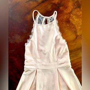 Miami Lace Pink Halter Mini Dress